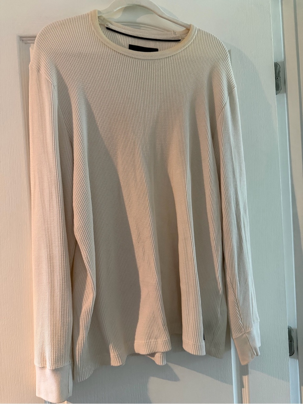 Men's Cream abercrombie & fitch Thermal Crew Neck Sweater